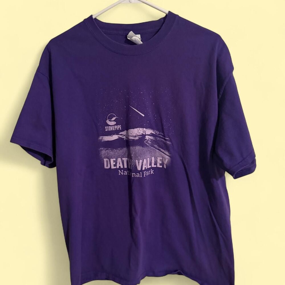 PORT & COMPANY T-shirt Men XL Purple Death Valley National Park Graphic